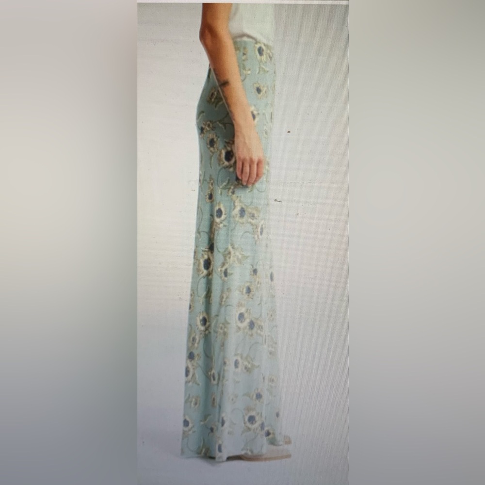 Maxi Skirt by Treasure & Bond Floral Blue and Cream - Picture 10 of 11